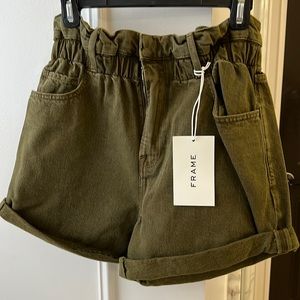 Frame high waisted shorts